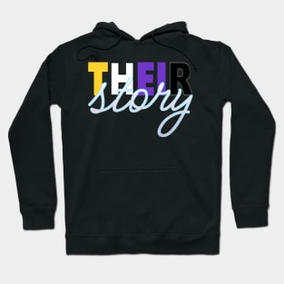 Theirstory womens history month theirstory nonbinary trans pride flag Hoodie